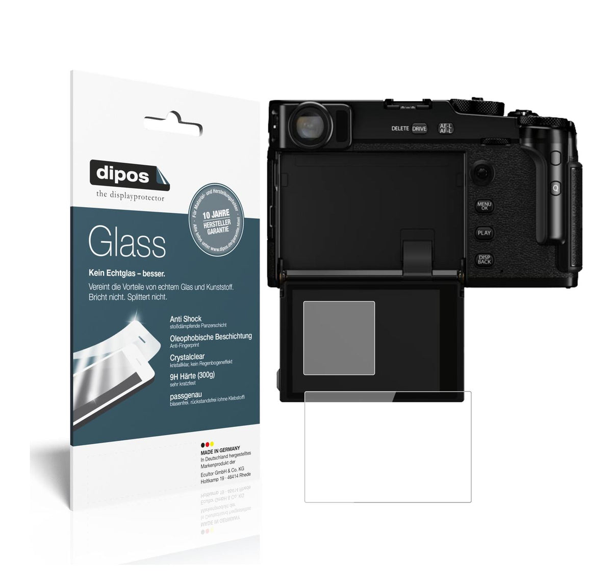 2x 9H Schutzfolie für Fujifilm X-Pro3 Panzerfolie
