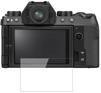 FujifilmX-S10 mit aufgebrachter dipos Flex Schutzfolie, glasklare Darstellung ohne Einschränkungen