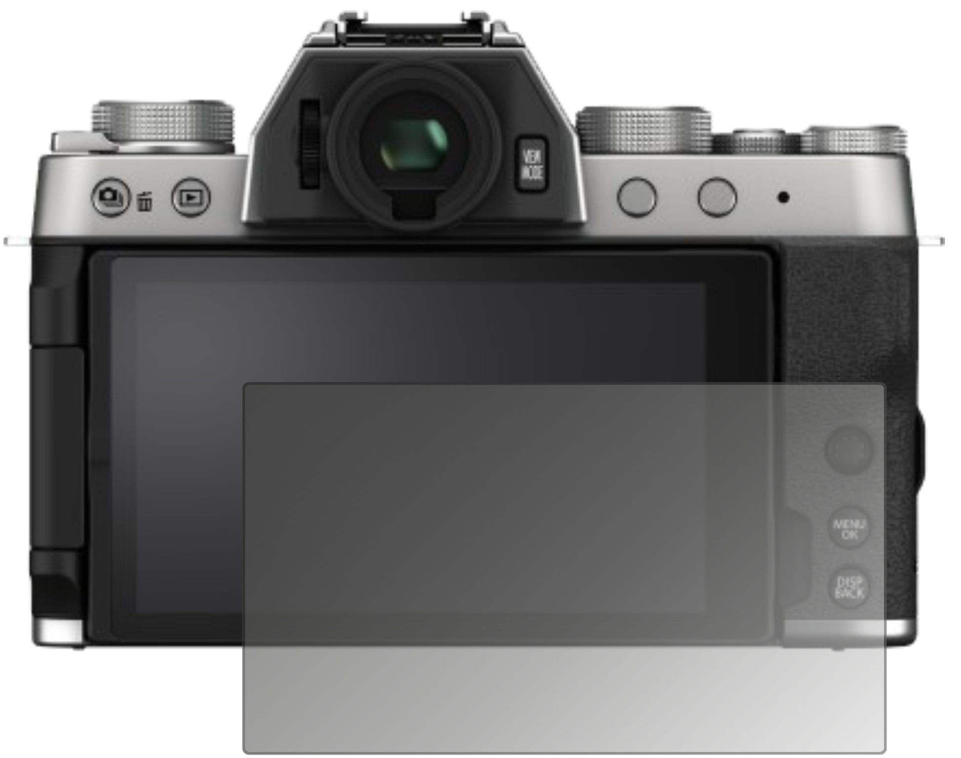 Blickschutzfolie von dipos passend für Fujifilm X-T200, präziser Zuschnitt und blasenfrei montiert