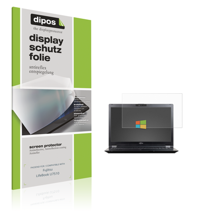 Matte Displayschutzfolie von dipos passend für Fujitsu LifeBook U7510, präziser Zuschnitt und blasenfrei montiert