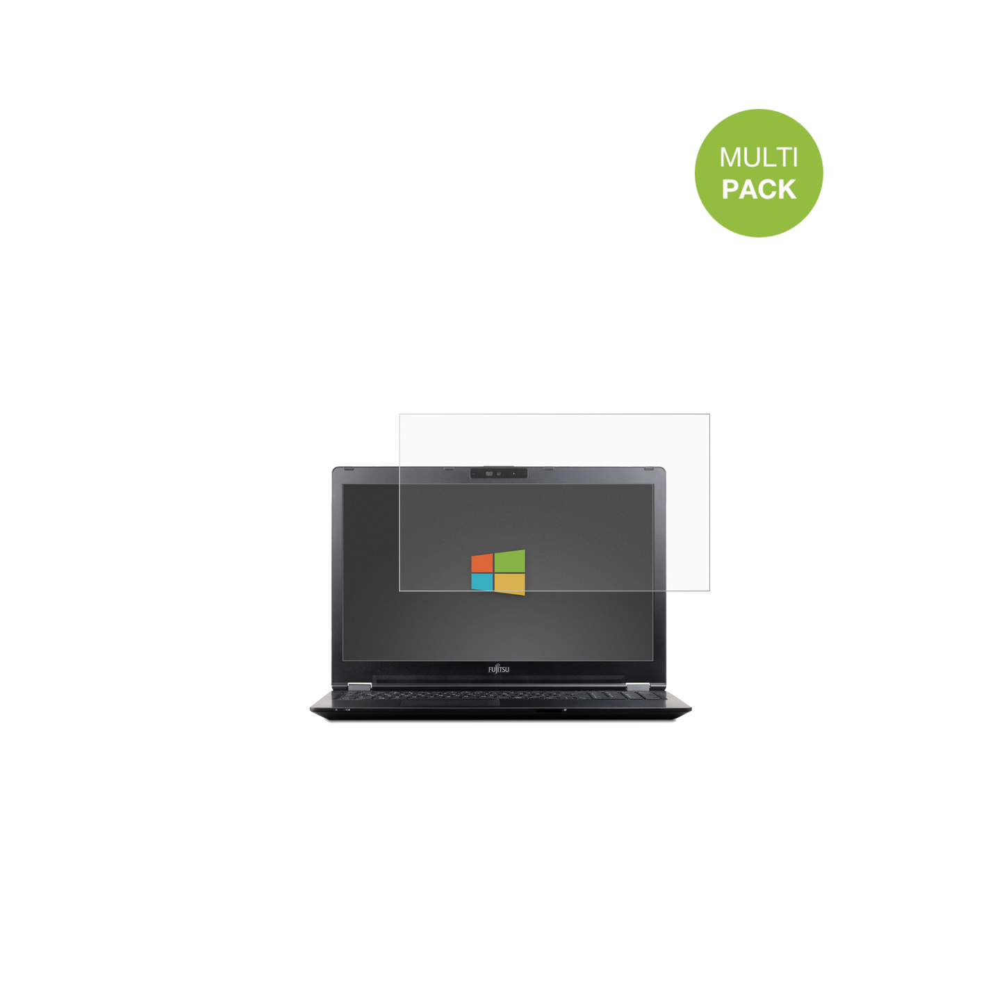 FujitsuLifeBook U7510 mit aufgebrachter dipos Displayschutzfolie, die lästige Fingerabdrücke minimiert