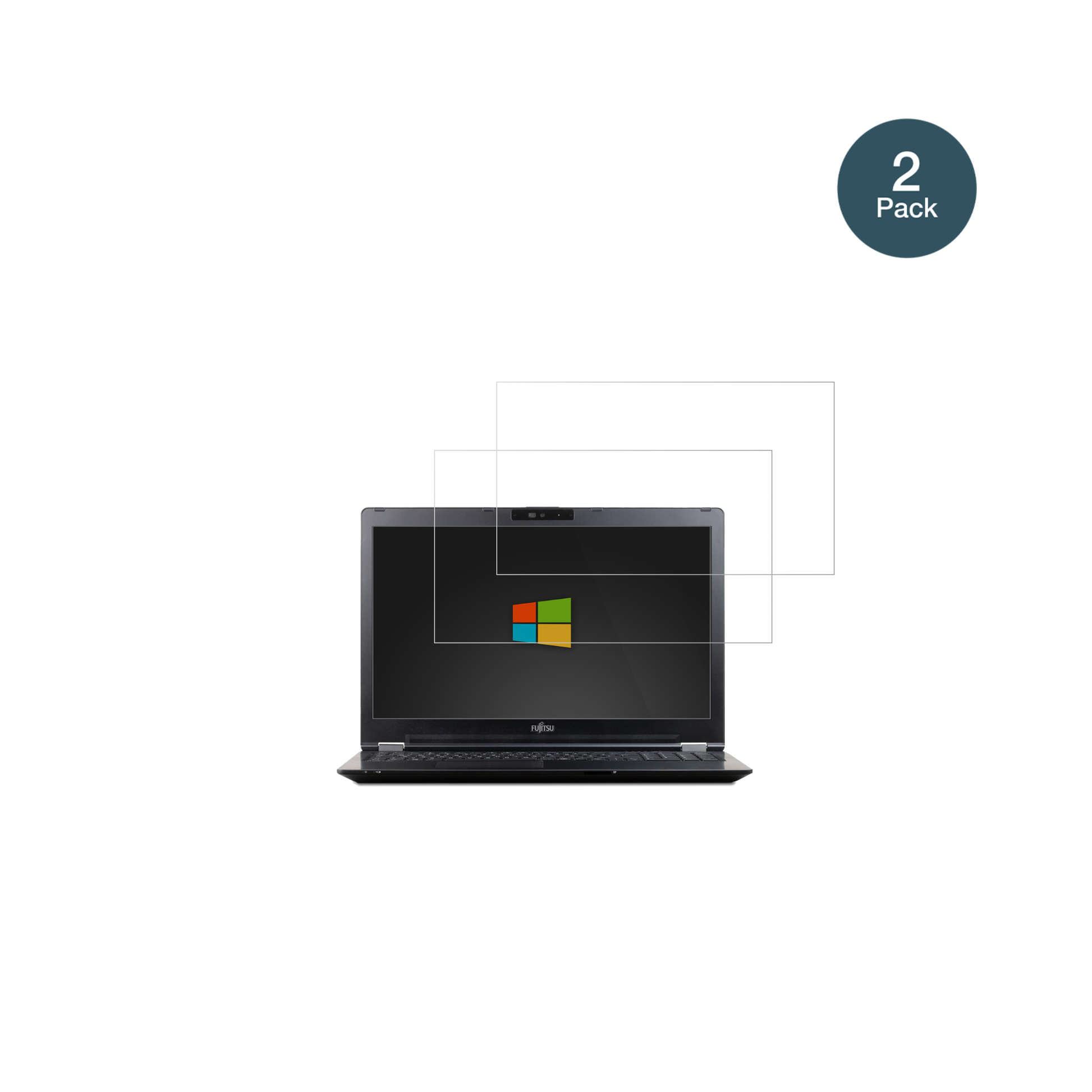 FujitsuLifeBook U7510 mit aufgebrachter dipos Flex Schutzfolie, glasklare Darstellung ohne Einschränkungen