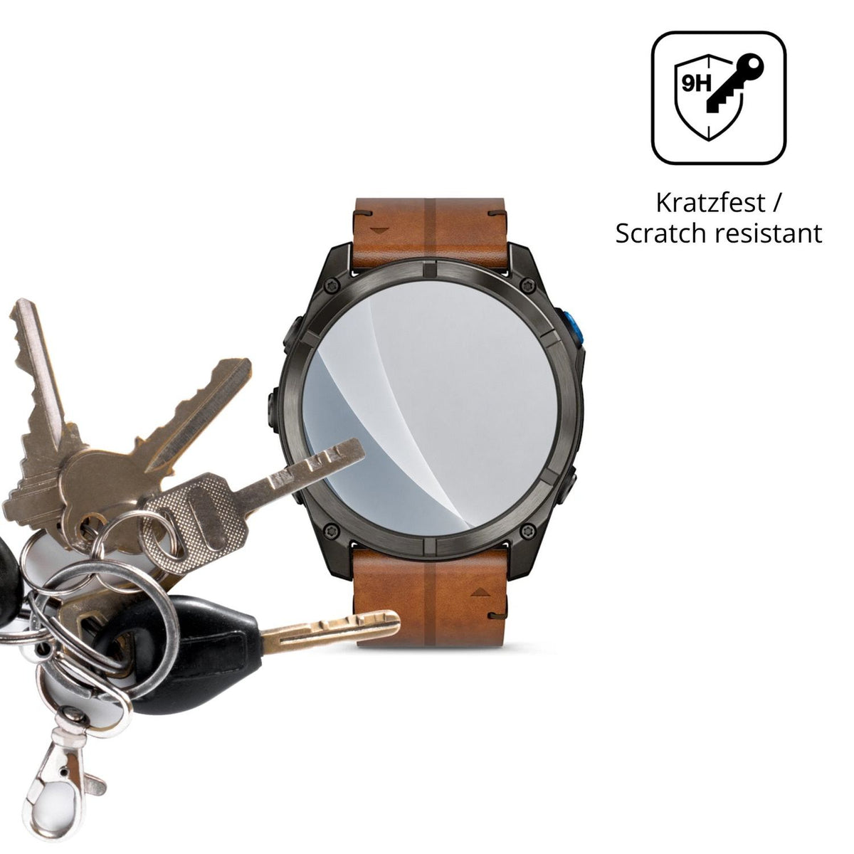 dipos Displayschutz für Garmin D2 Mach 2 Pro 51mm, mattierte Oberfläche, robuste Festigkeit und perfekte Passform