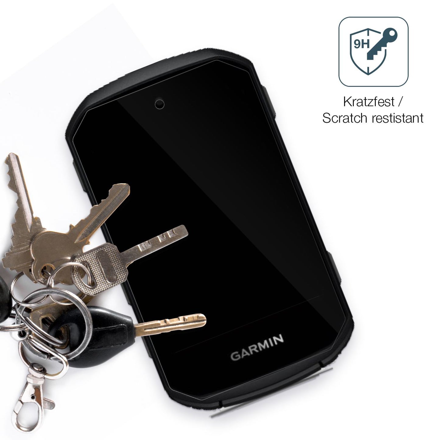 dipos Displayschutz für Garmin Edge 550, transparente Oberfläche, perfekte Passform auch für die Rundungen