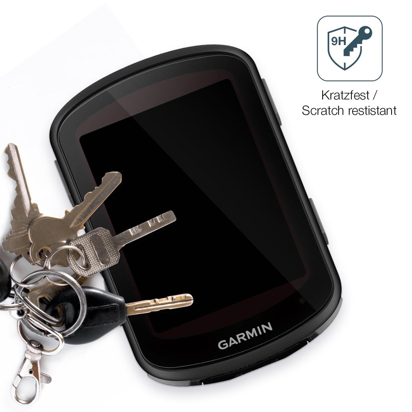 dipos Displayschutz für Garmin Edge 540 Solar, transparente Oberfläche, perfekte Passform auch für die Rundungen