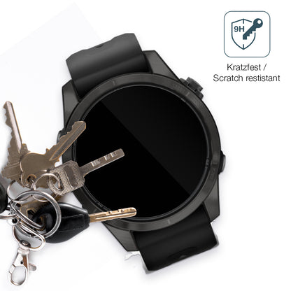 dipos Displayschutz für Garmin Fenix 7s Pro 51mm, transparente Oberfläche, perfekte Passform auch für die Rundungen