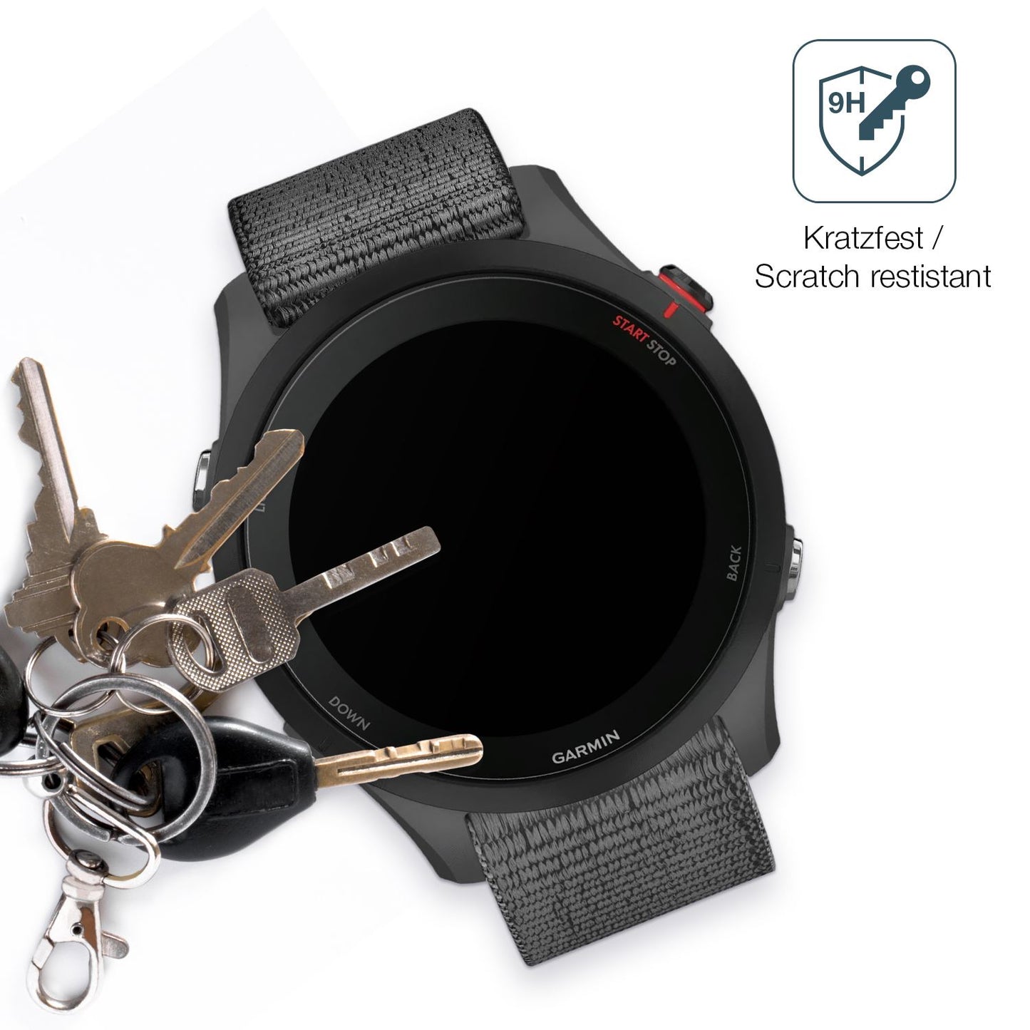 dipos Displayschutz für Garmin Forerunner 255, mattierte Oberfläche, robuste Festigkeit und perfekte Passform