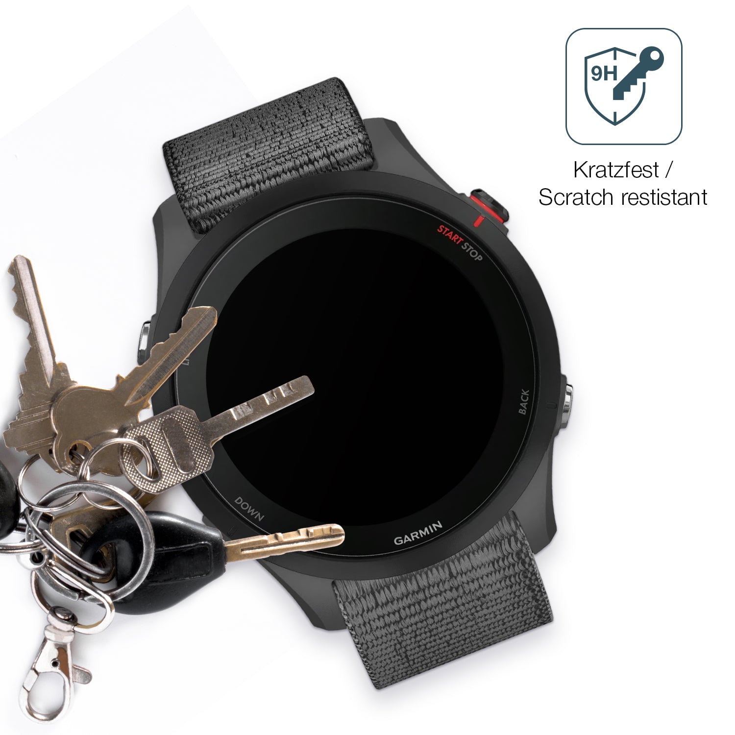 dipos Displayschutz für Garmin Forerunner 255, mattierte Oberfläche, robuste Festigkeit und perfekte Passform