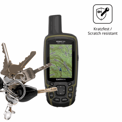 dipos Displayschutz für Garmin GPSMAP 65s, transparente Oberfläche, perfekte Passform auch für die Rundungen
