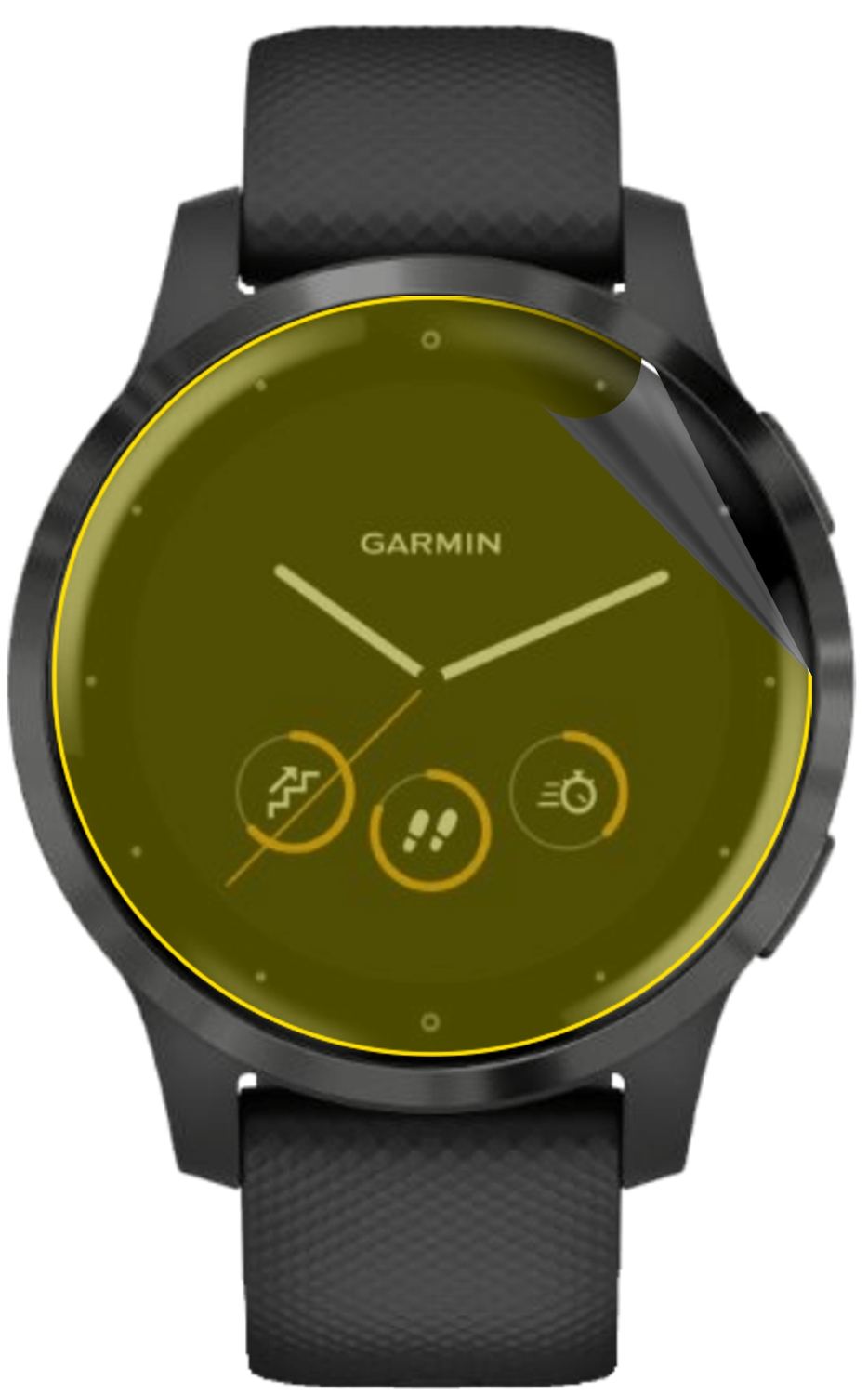 dipos Displayschutz für Garmin Vivoactive 4s (40mm), transparente Oberfläche, geringe Dicke und perfekte Passform