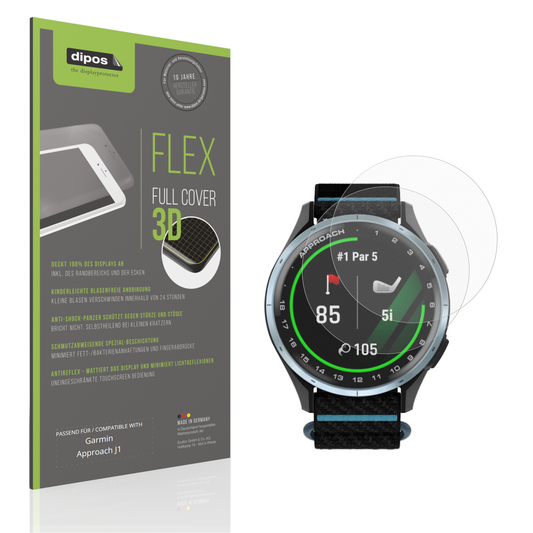Matte Displayschutzfolie von dipos passend für Garmin Approach J1, 100% Displayabdeckung und blasenfreie Montage
