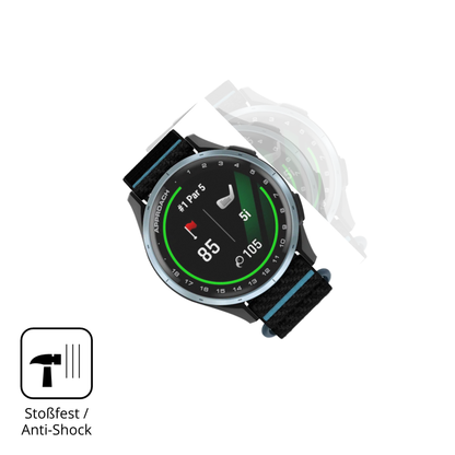 Schutz gegen Kratzer auf dem Garmin Approach J1 Glas durch Schlüssel, Stöße gegen die Tischkante oder Stürze