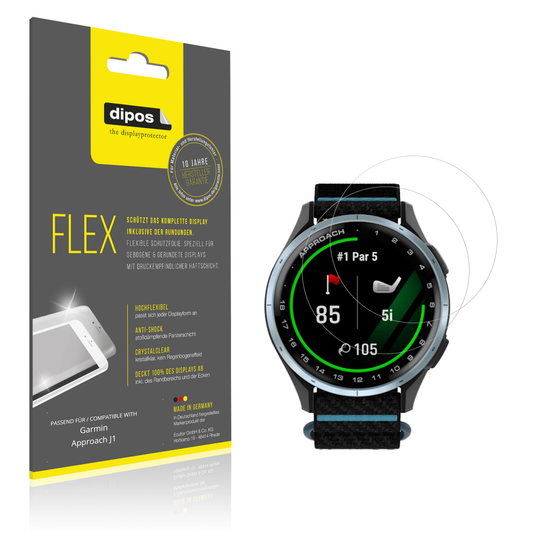 Klare Displayschutzfolie von dipos passend für Garmin Approach J1, 100% Displayabdeckung und blasenfreie Montage