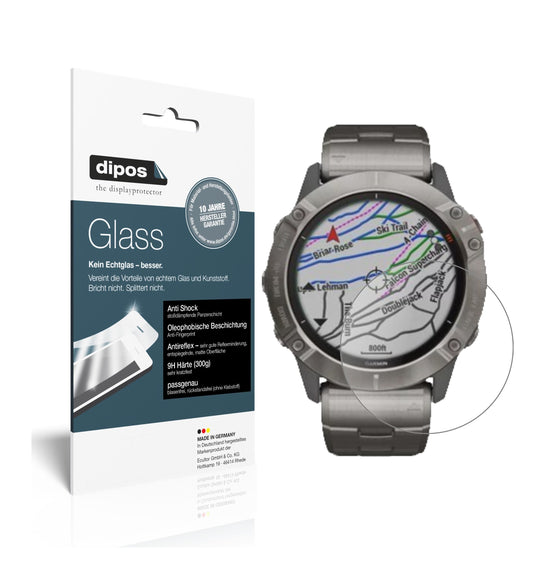 1x 9H Schutzfolie matt für Garmin fenix 6X Solar Panzerfolie