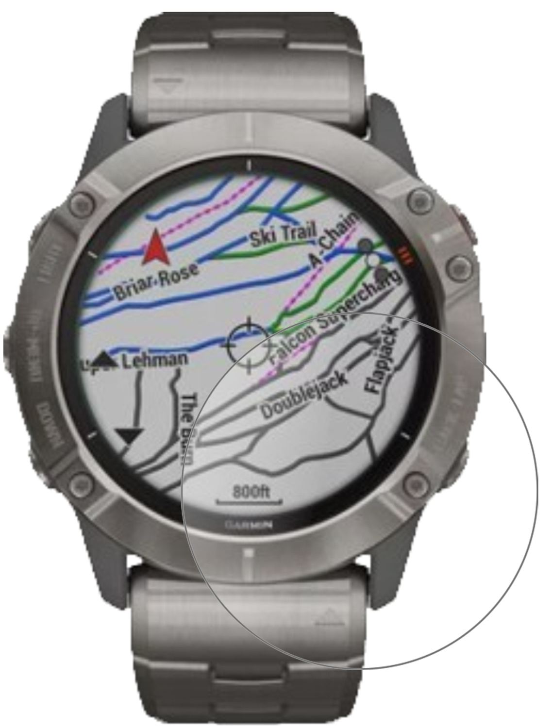 1x 9H Schutzfolie matt für Garmin fenix 6X Solar Panzerfolie