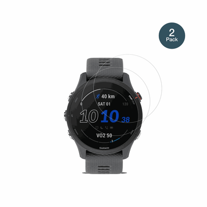 GarminForerunner 255 mit aufgebrachter dipos Flex Schutzfolie, glasklare Darstellung ohne Einschränkungen