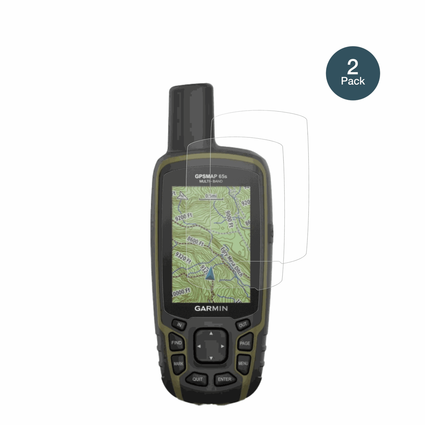 2x 9H Schutzfolie matt für Garmin GPSMAP 65s Panzerfolie