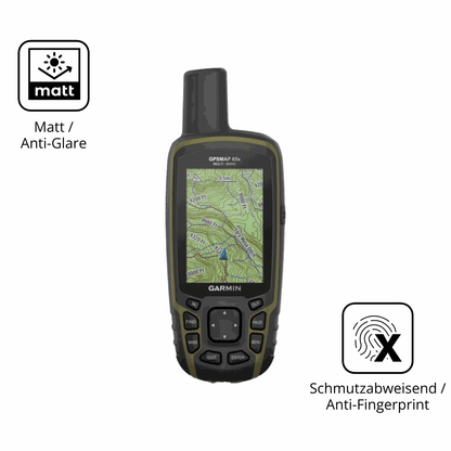 2x 9H Schutzfolie matt für Garmin GPSMAP 65s Panzerfolie