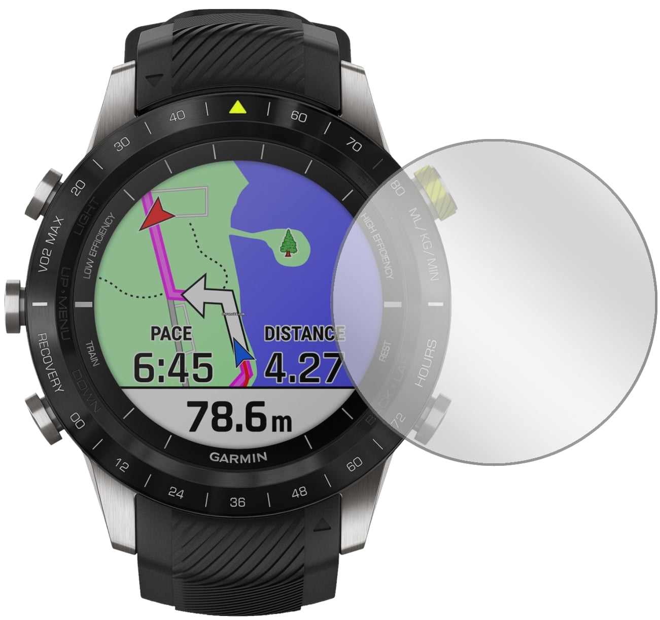 1x Schutzfolie klar für Garmin MARQ Athlete Display-Schutzfolie