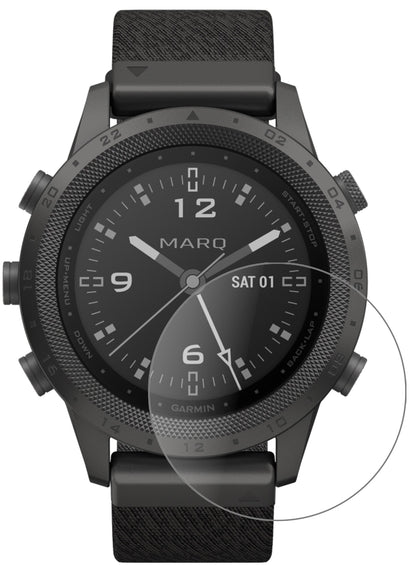 GarminMARQ Commander mit aufgebrachter dipos Panzerfolie, die lästige Fingerabdrücke minimiert