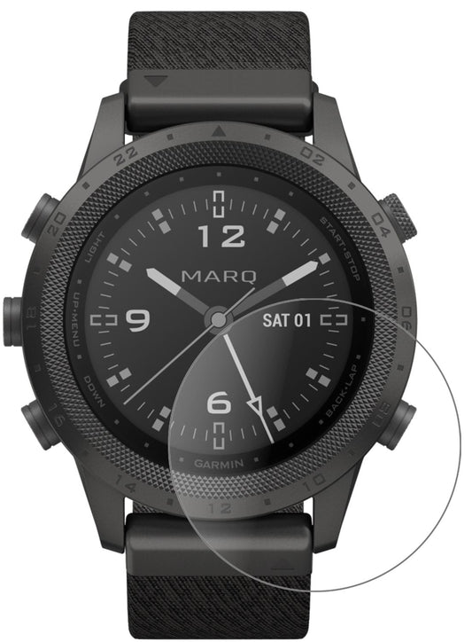 GarminMARQ Commander mit aufgebrachter dipos Panzerfolie, die lästige Fingerabdrücke minimiert