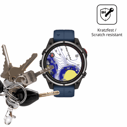 dipos Displayschutz für Garmin quatix 8 Pro 47mm, mattierte Oberfläche, robuste Festigkeit und perfekte Passform