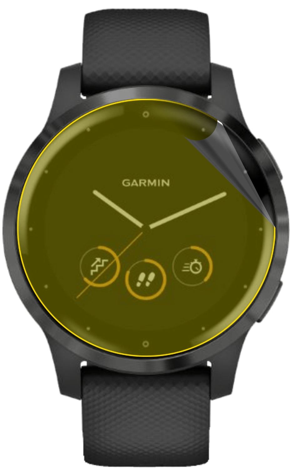 3x 3D Full Cover Schutzfolie für Garmin Vivoactive 4 (44mm)
