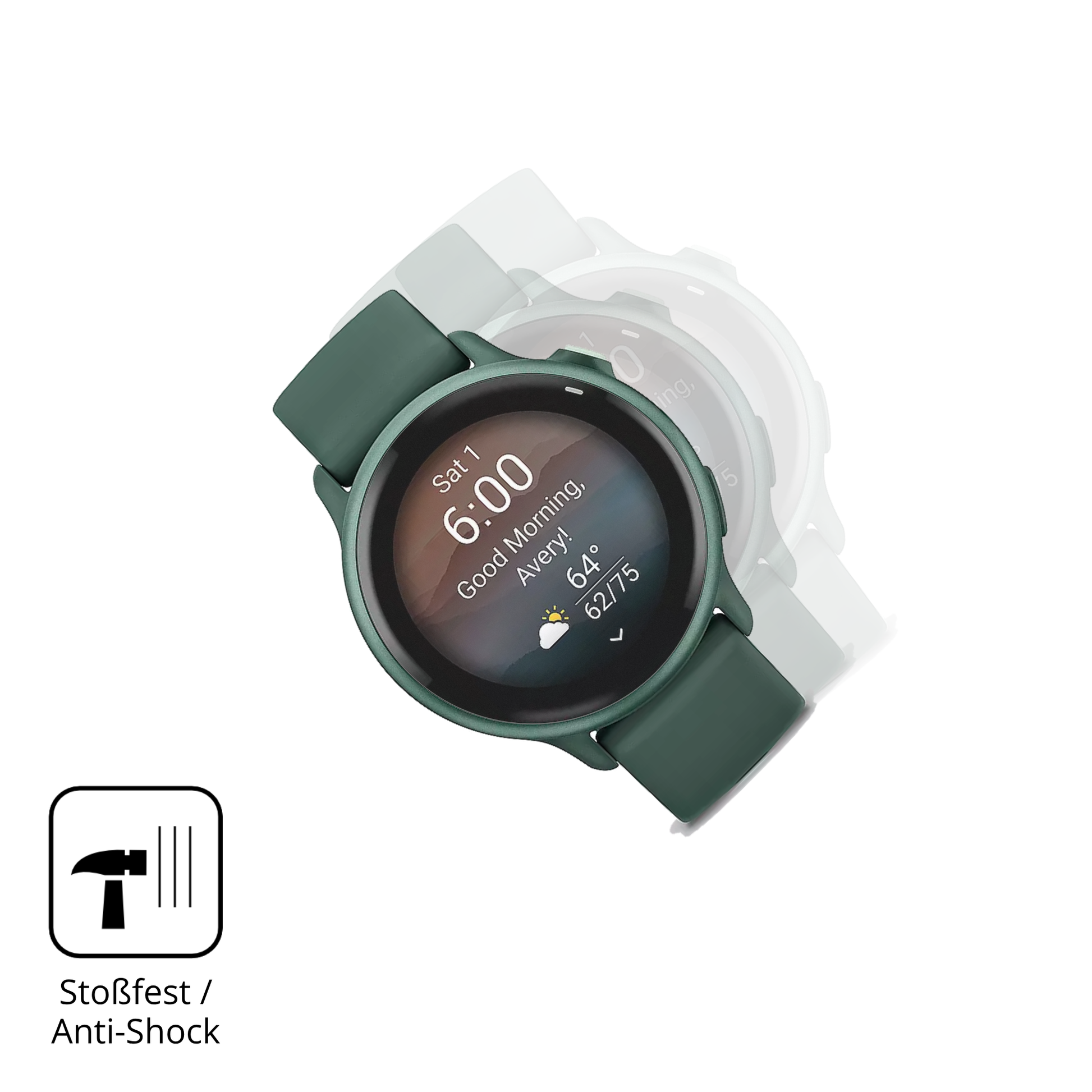 Schutz gegen Kratzer auf dem Garmin vivoactive 6 Glas durch Schlüssel, Stöße gegen die Tischkante oder Stürze