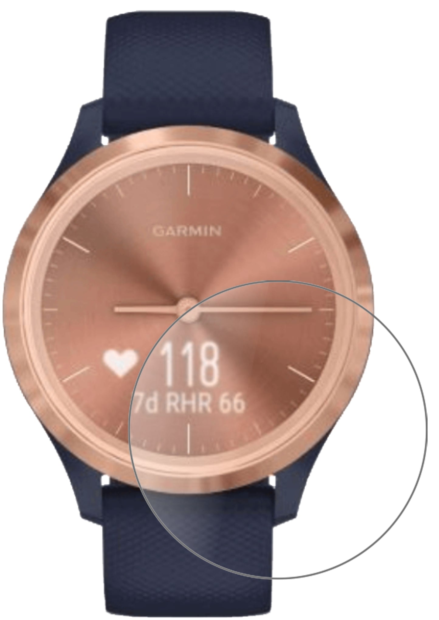 1x 9H Schutzfolie matt für Garmin Vivomove 3s Panzerfolie
