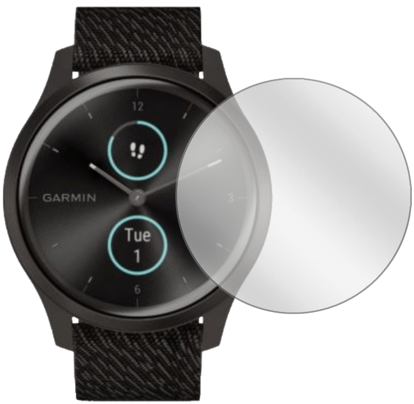 6x Schutzfolie klar für Garmin Vivomove Style Display-Schutzfolie