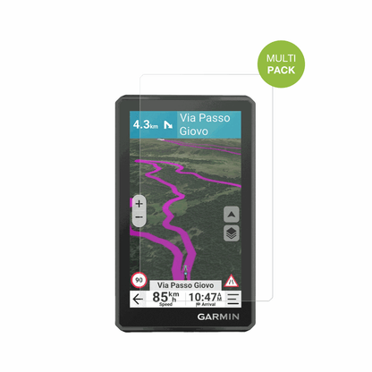 Garminzumo XT3 4.7 Zoll mit aufgebrachter dipos Displayschutzfolie, die lästige Fingerabdrücke minimiert