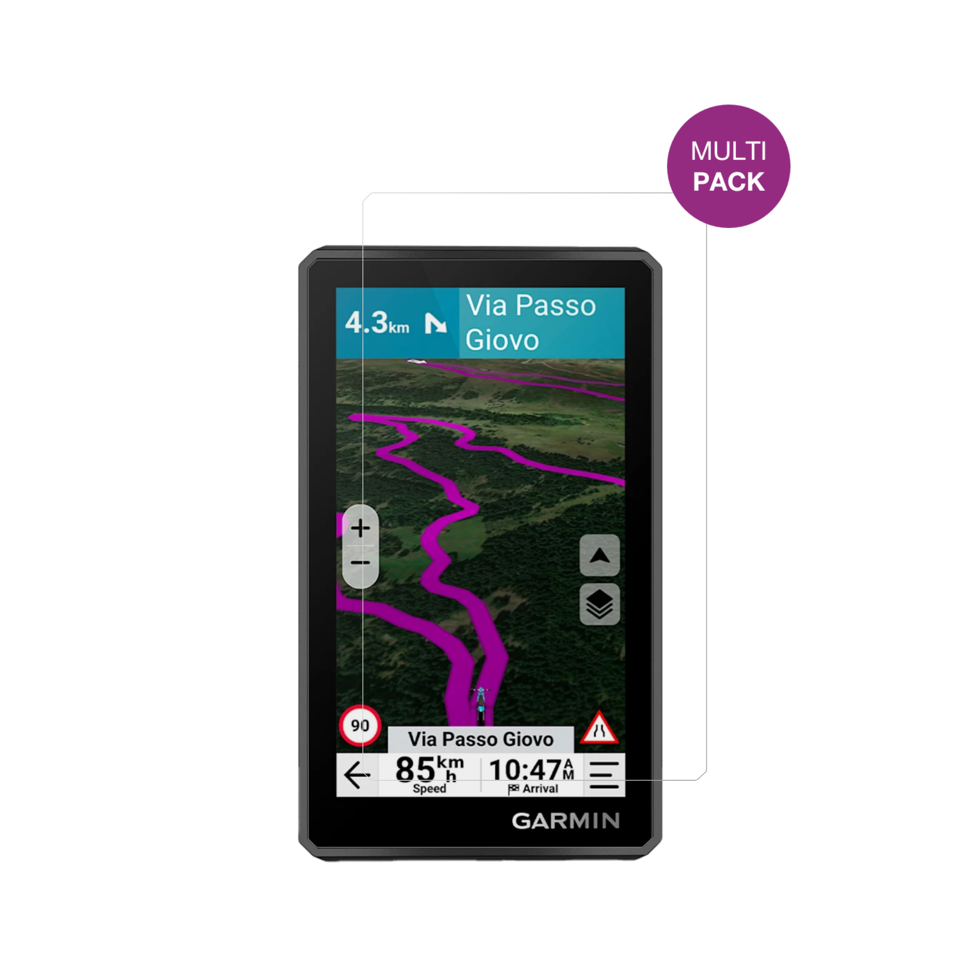 Garminzumo XT3 4.7 Zoll mit aufgebrachter dipos Displayschutzfolie, glasklare Darstellung ohne Einschränkungen