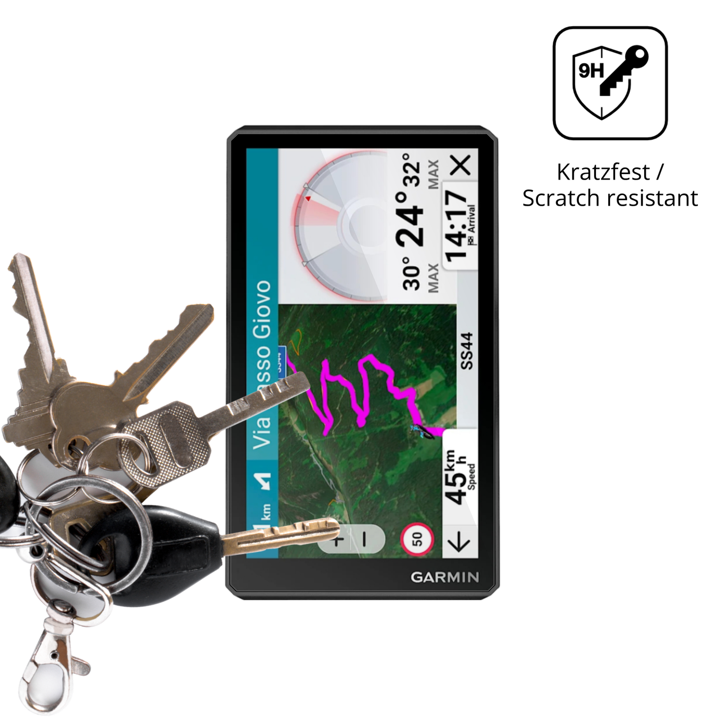 dipos Displayschutz für Garmin zumo XT3 6 Zoll, transparente Oberfläche, perfekte Passform auch für die Rundungen