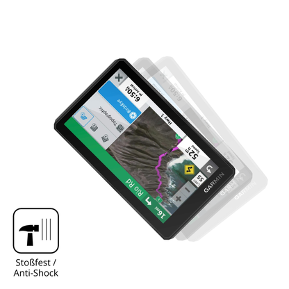 Schutz gegen Kratzer auf dem Garmin zumo XT Tread 5,5 Zoll Glas durch Schlüssel, Stöße gegen die Tischkante oder Stürze