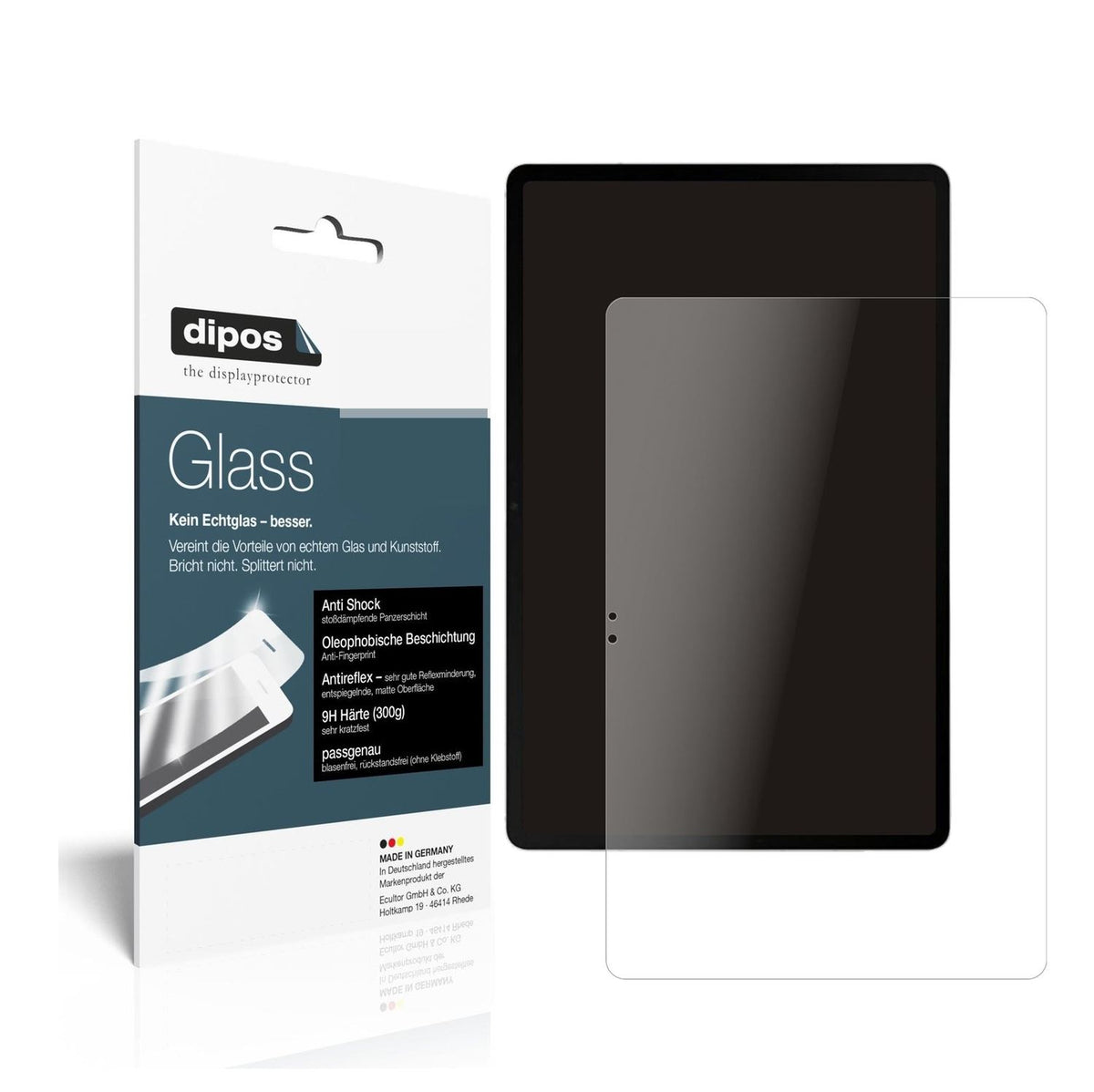 1x 9H Schutzfolie matt für Samsung Galaxy Tab S8 Plus Panzerfolie