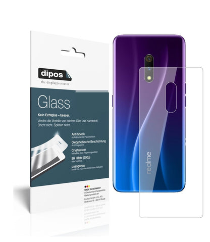 1x 9H Schutzfolie für Oppo Realme X Rückseite Panzerfolie