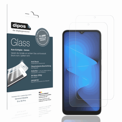 Matte Displayschutzfolie von dipos passend für General Mobile Era 30 Pro, 9H kratzfest und blasenfrei montiert