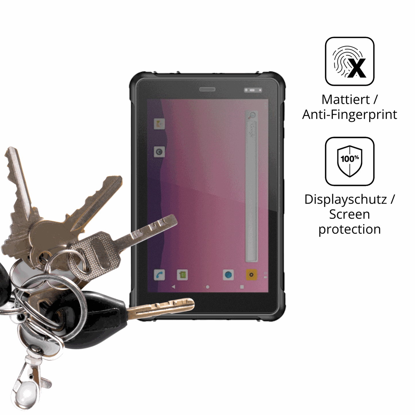 dipos Displayschutz für geshemmtk6877, mattierte Oberfläche, Blickschutzfilter und perfekter Passform