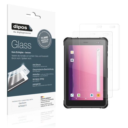 Matte Displayschutzfolie von dipos passend für geshemmtk6877, 9H kratzfest und blasenfrei montiert