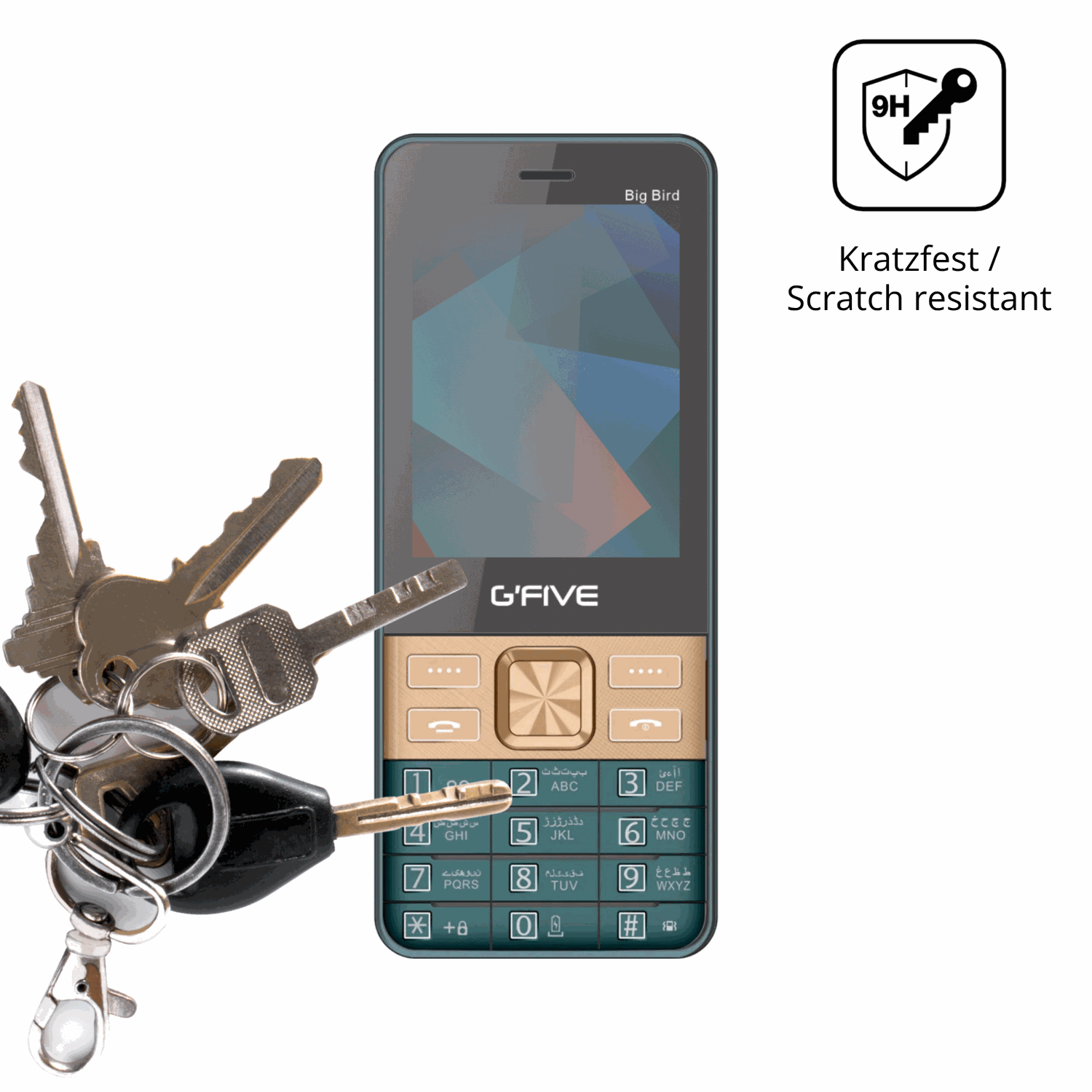 dipos Displayschutz für GFive Big Bird New, mattierte Oberfläche, robuste Festigkeit und perfekte Passform