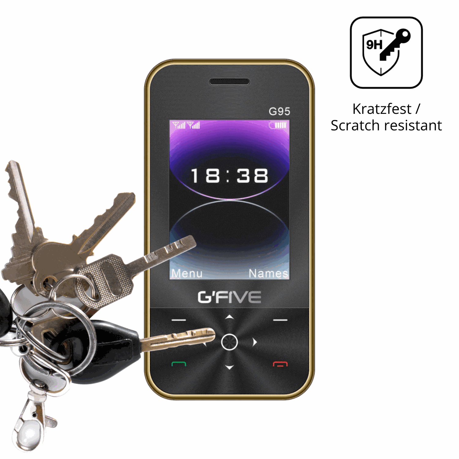 dipos Displayschutz für GFive G95, mattierte Oberfläche, robuste Festigkeit und perfekte Passform