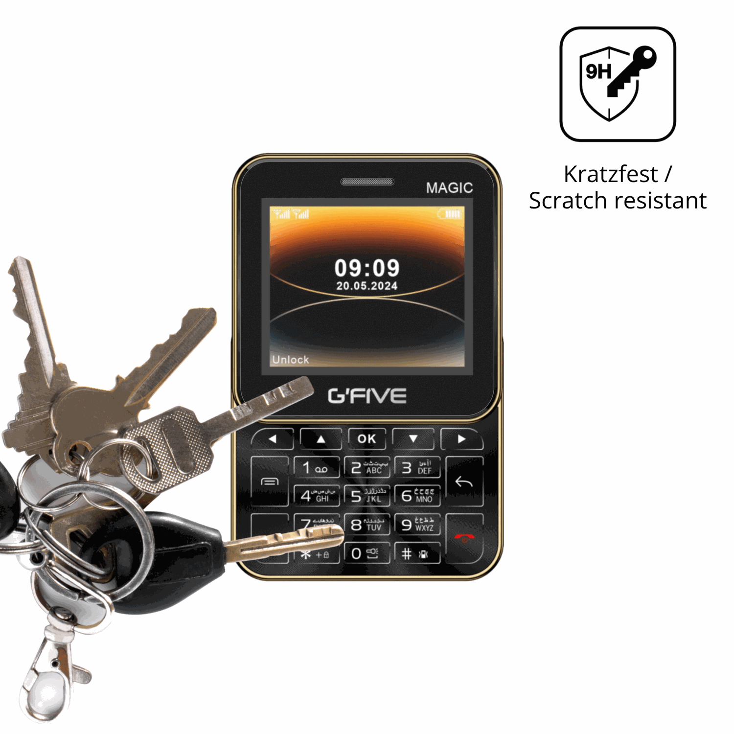 dipos Displayschutz für GFive Magic, mattierte Oberfläche, robuste Festigkeit und perfekte Passform