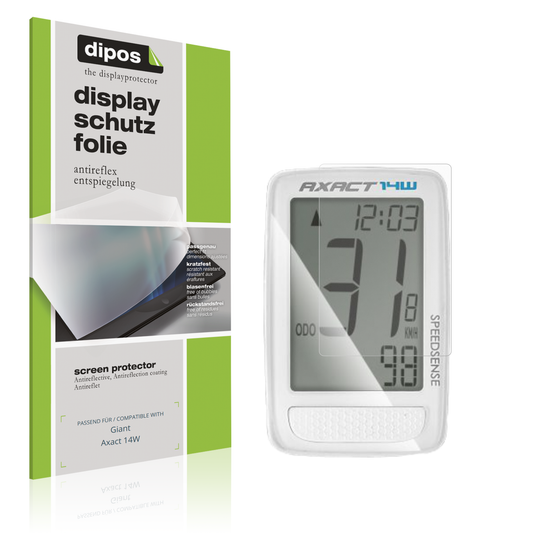 Matte Displayschutzfolie von dipos passend für Giant Axact 14W, präziser Zuschnitt und blasenfrei montiert
