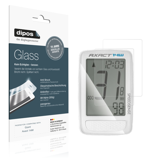 Matte Displayschutzfolie von dipos passend für Giant Axact 14W, 9H kratzfest und blasenfrei montiert