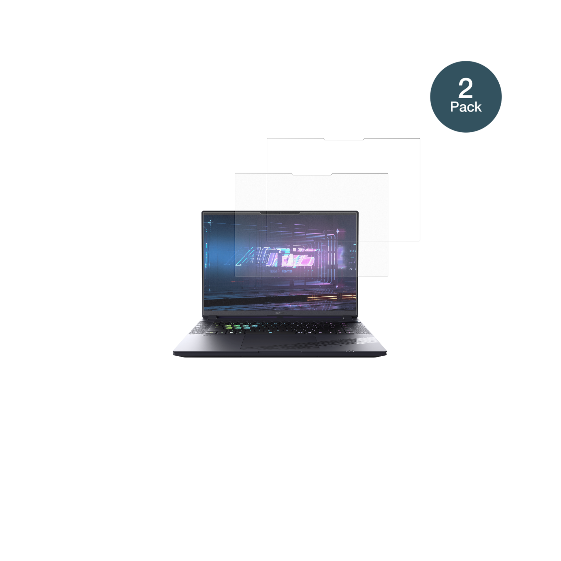 GigabyteAorus 16X 2024 mit aufgebrachter dipos Panzerfolie, die lästige Fingerabdrücke minimiert