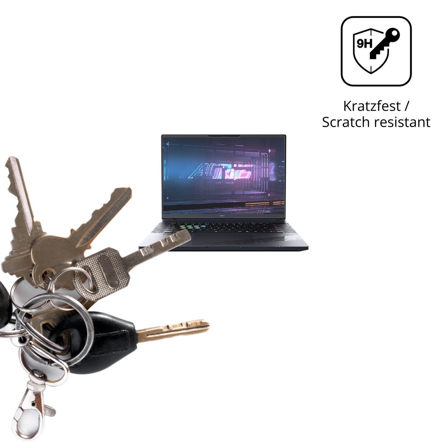 dipos Displayschutz für Gigabyte Aorus 16X 2024, mattierte Oberfläche, robuste Festigkeit und perfekte Passform