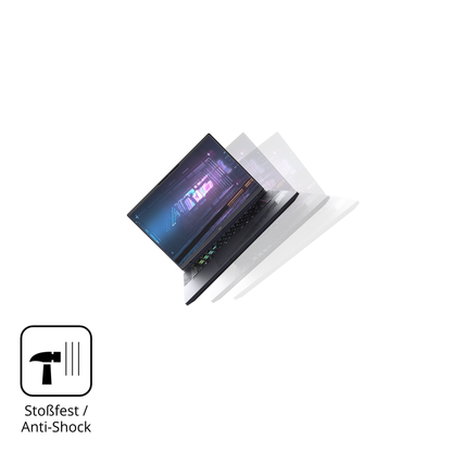 Schutz gegen Kratzer auf dem Gigabyte Aorus 16X 2024 Glas durch Schlüssel, Stöße gegen die Tischkante oder Stürze