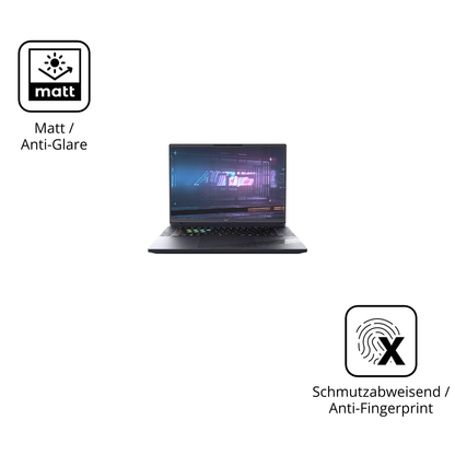 9H Hartbeschichtete, flexible Folie passend zugeschnitten für Gigabyte Aorus 16X 2024