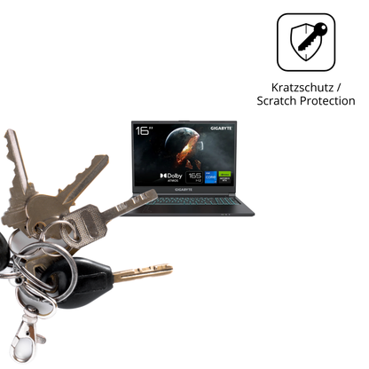 Schutz gegen Kratzer auf dem Gigabyte G6 2023 Glas durch Schlüssel oder Ähnliches