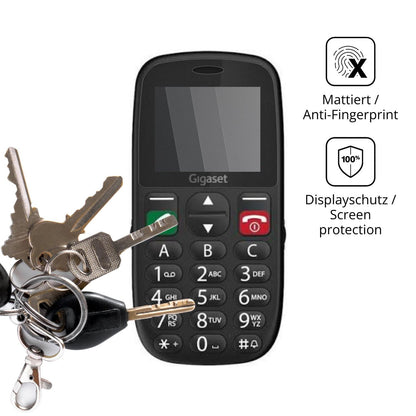 dipos Displayschutz für Gigaset GL395, mattierte Oberfläche, Blickschutzfilter und perfekter Passform